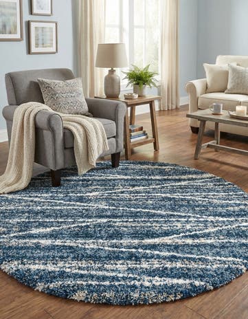 7' x 7' Serenity Shag Round Rug