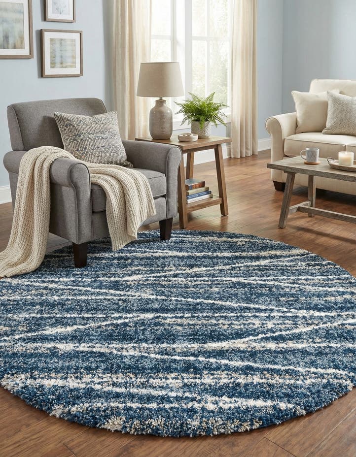 7' x 7' Serenity Shag Round Rug