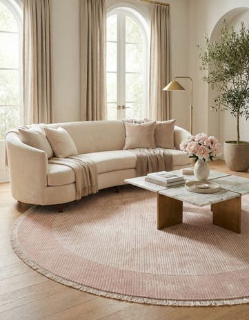6' 9 x 6' 9 Hand Knotted Darya Wool Round Rug