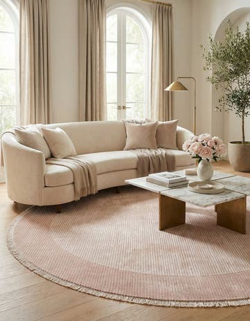 6' 9 x 6' 9 Hand Knotted Darya Wool Round Rug