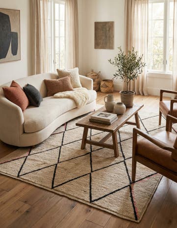 5' 4 x 7' 9 Hand Knotted Moroccan Wool Rug