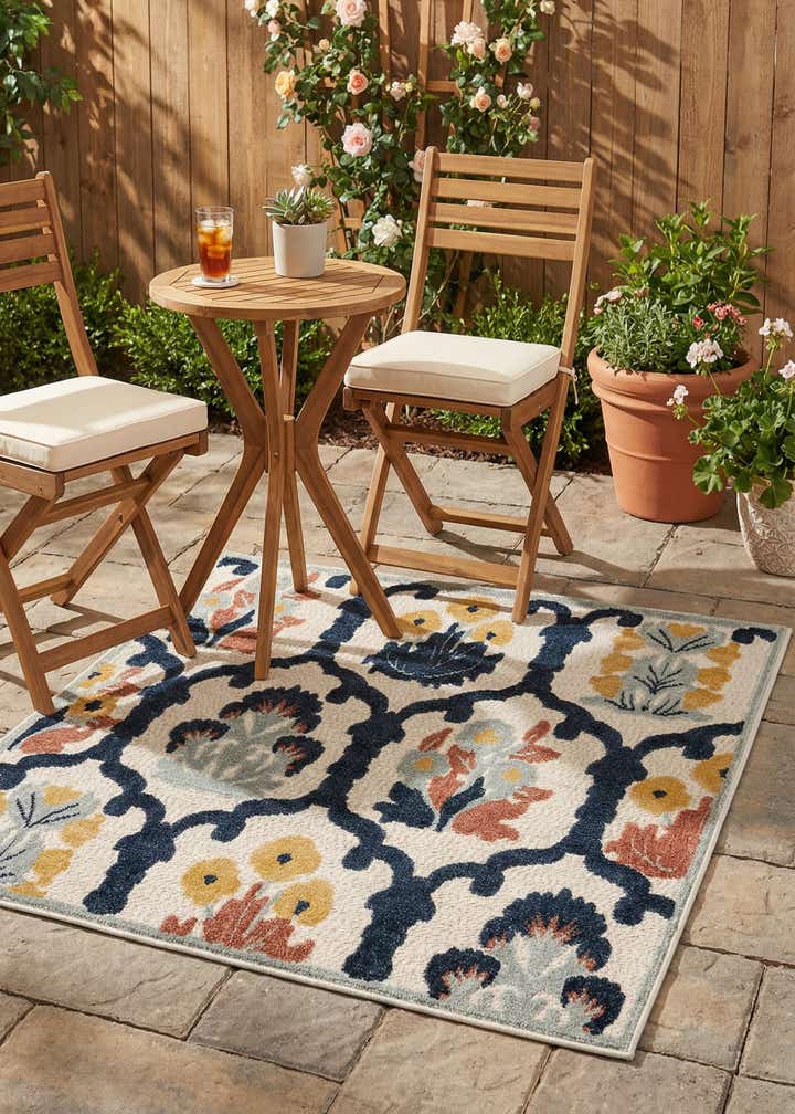5' 3 x 5' 3 Easy-Clean Belize Indoor / Outdoor Square Rug