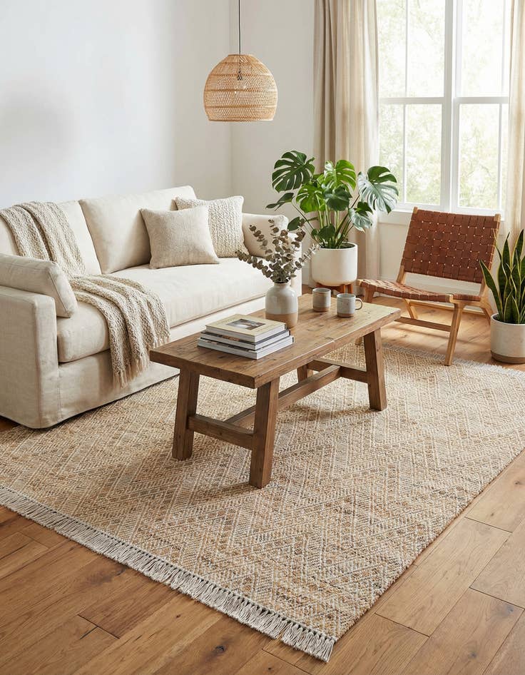 Detail image of 7' 10 x 7' 10  Hand Braided Jute Square Rug