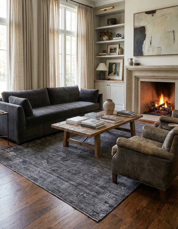 Detail image of 6' 4 x 9' 7 Hand Knotted Ultra Vintage Persian Wool Rug