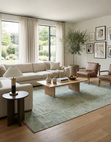 6' 6 x 10' Hand Woven Kilim Modern Wool Rug