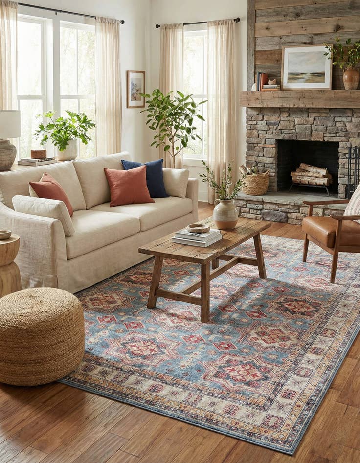Detail image of 9' 5 x 13' 1 Washable Timeless Rug