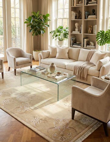6' 6 x 9' 8 Hand Knotted Darya Wool Rug