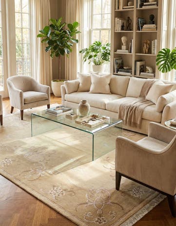 6' 6 x 9' 8 Hand Knotted Darya Wool Rug