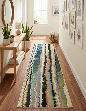 2' x 6' Easy-Clean Modern Indoor / Outdoor Runner Rug