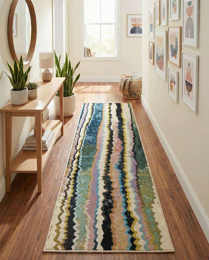 2' x 6' Easy-Clean Modern Indoor / Outdoor Runner Rug