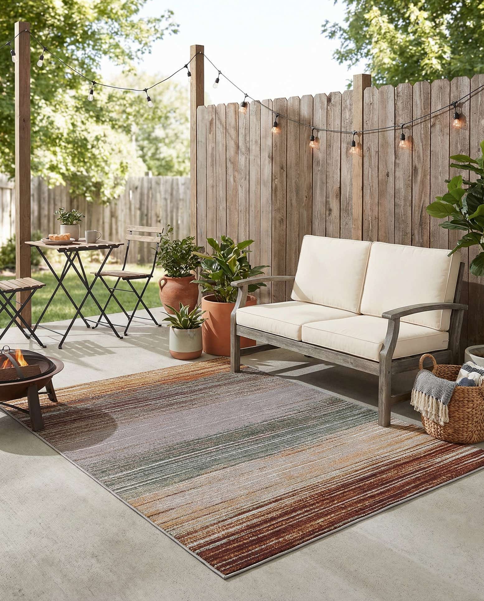 4' x 6' Easy-Clean Modern Indoor / Outdoor Rug