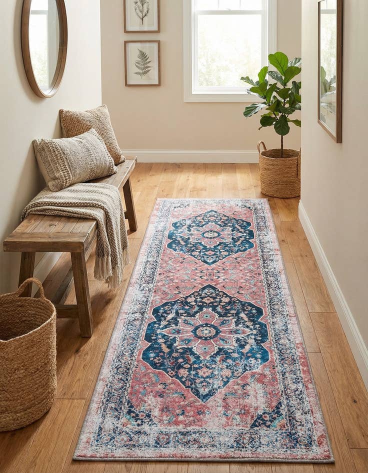 Detail image of  2' x 6'  Washable Yara Runner Rug