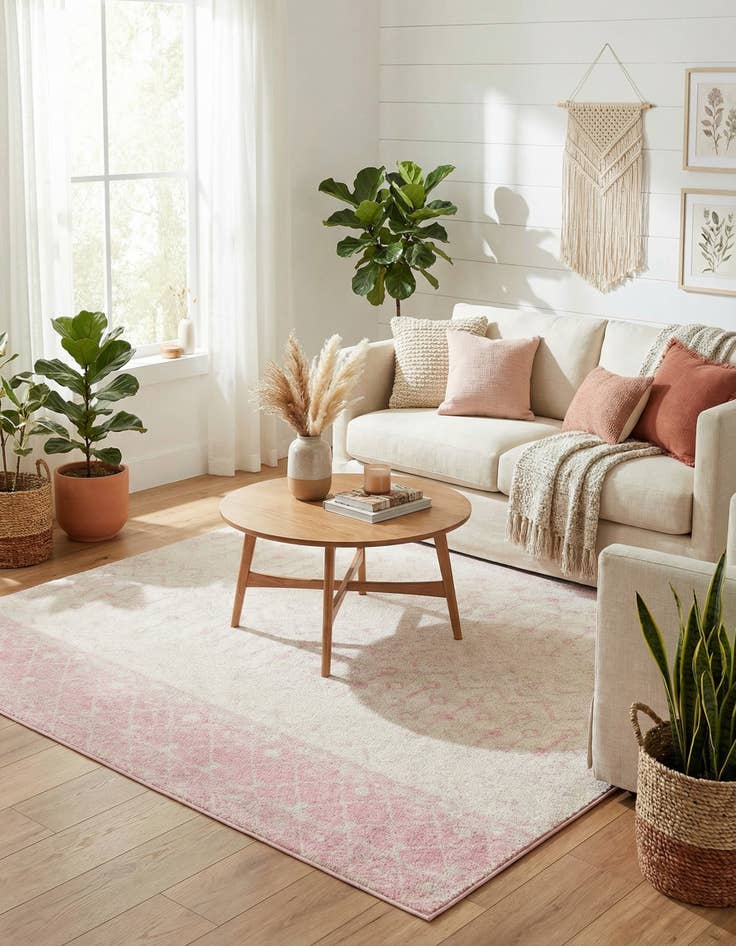 Detail image of  7' 10 x 7' 10 Moroccan Trellis Square Rug