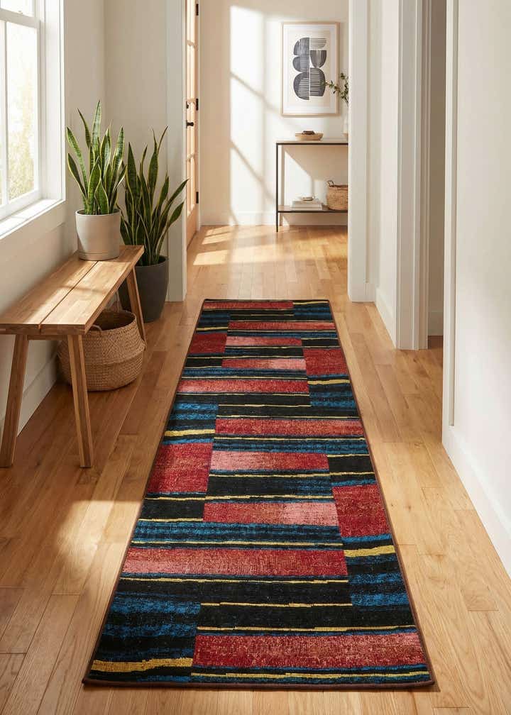 2' x 8' Easy-Clean Modern Indoor / Outdoor Runner Rug