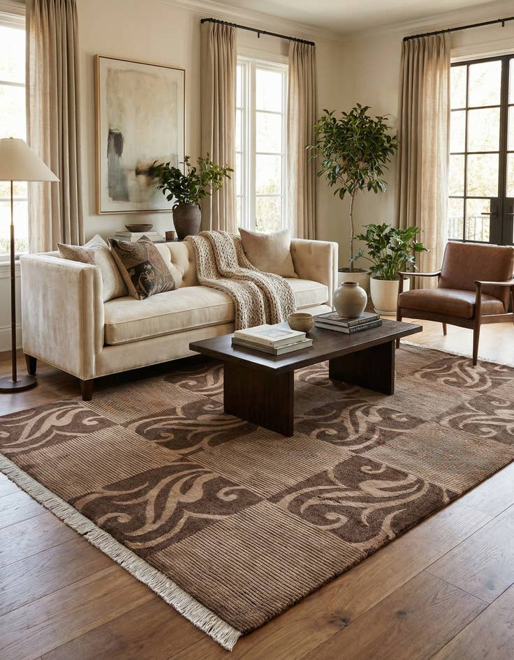 Detail image of 5' 7 x 7' 9  Hand Knotted Darya Wool Rug