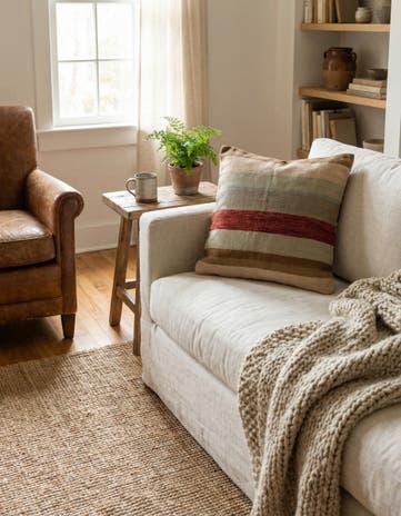 2' 3 x 2' 4 Hand Woven Pillow Wool Square Rug