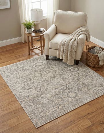 Gray Lola Square Rug