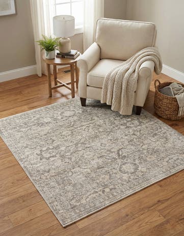Gray Lola Square Rug
