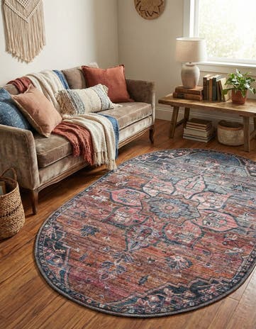 4' x 6' Washable Nostalgia Oval Rug