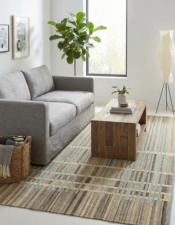 5' 6 x 7' 10 Hand Woven Kilim Modern Wool Rug