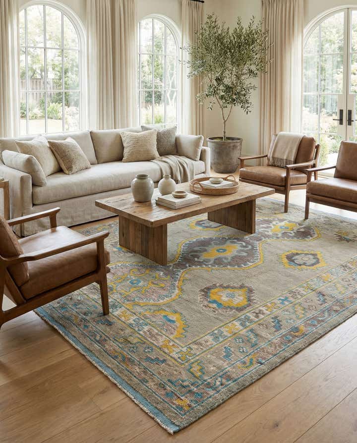 8' 7 x 12' 3 Hand Knotted Moroccan Wool Rug