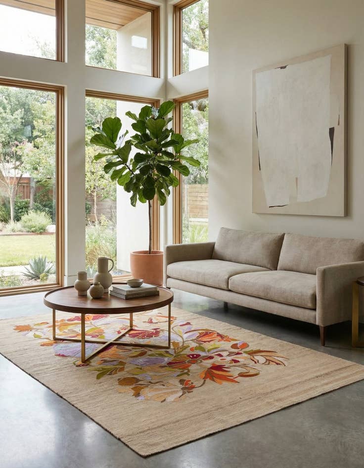 Detail image of 5' 10 x 8' 1  Hand Woven Kilim Modern Rug