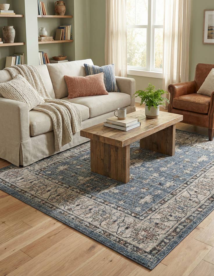 Detail image of  5' 3 x 5' 3 Eco Traditional Square Rug