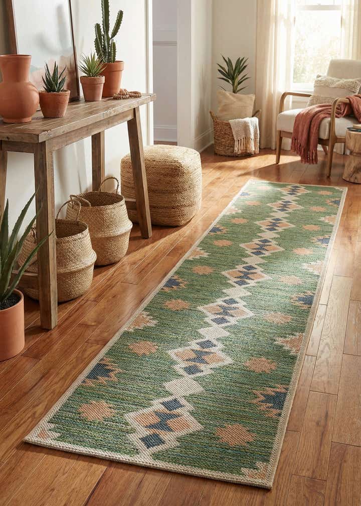 2' 7 x 13' Easy-Clean Baja Indoor / Outdoor Runner Rug