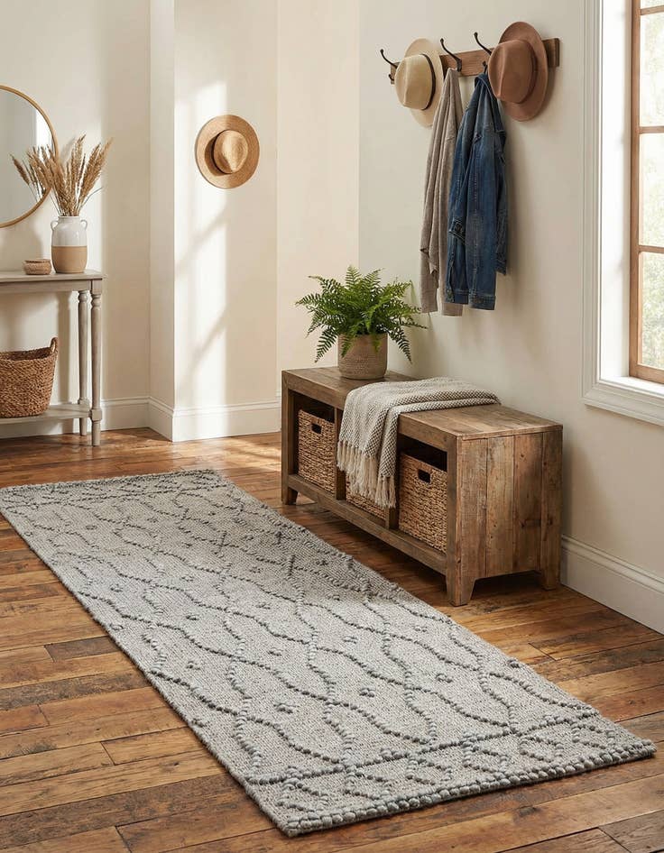 Detail image of  2' x 4' 1  Hand Woven Larsa Jute Runner Rug