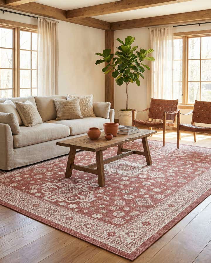 10' x 14' Easy-Clean Aztec Indoor / Outdoor Rug