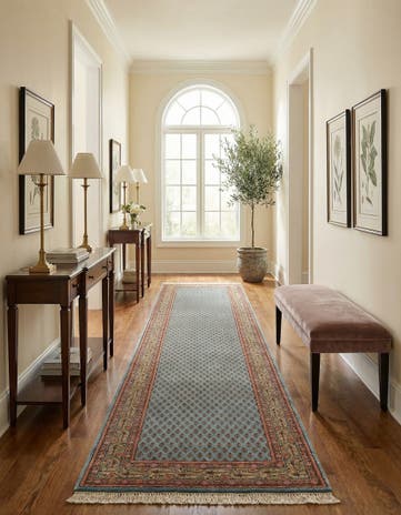 2' 8 x 10' Hand Knotted Mir Wool Runner Rug