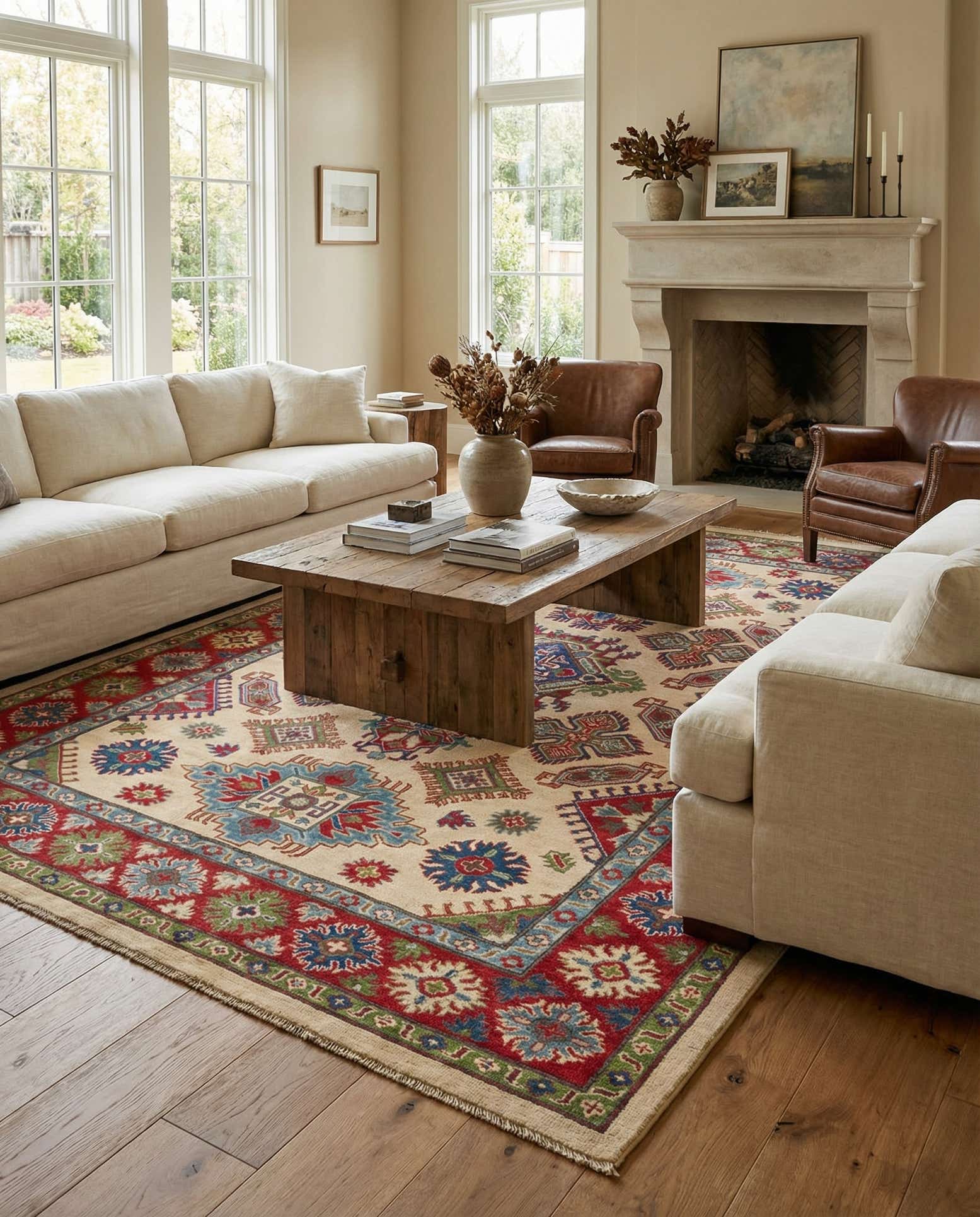 6' 6 x 9' 7 Hand Knotted Kazak Rug