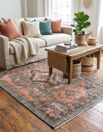 3' 7 x 5' 7 Hand Knotted Ultra Vintage Persian Wool Rug