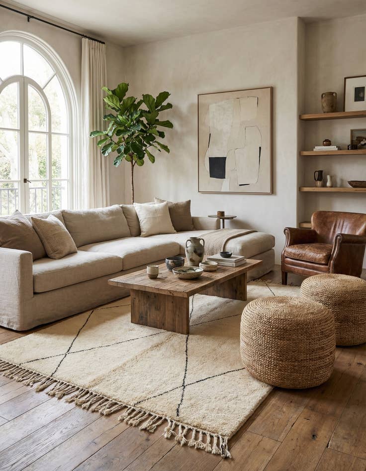 Detail image of 6' 9 x 9' 4 Berber Rug