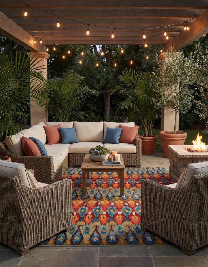 10' x 13' Easy-Clean Modern Indoor / Outdoor...