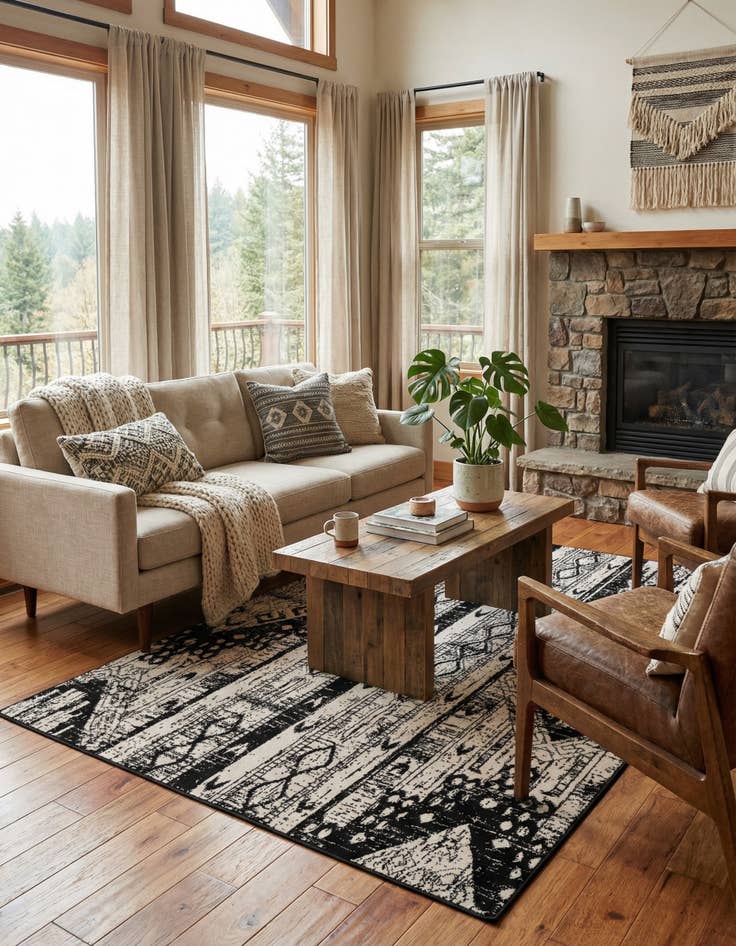 Detail image of 5' 3 x 8' Oregon Rug