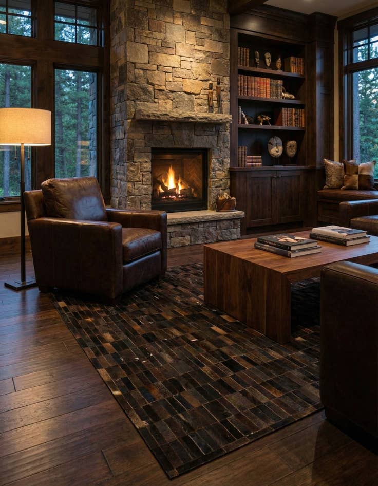 Detail image of  8' 3 x 10' Cowhide - Patchwork Rug