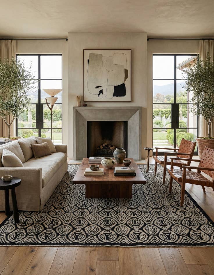 Detail image of 9' 1 x 12' 4  Hand Knotted Darya Wool Rug