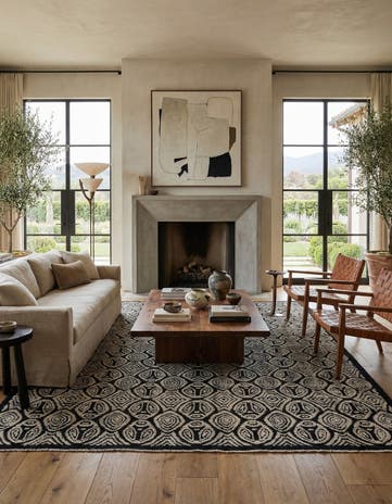 9' 1 x 12' 4 Hand Knotted Darya Wool Rug