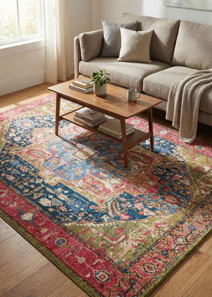 7' x 10' Easy-Clean Traditional Indoor / Outdoor Rug