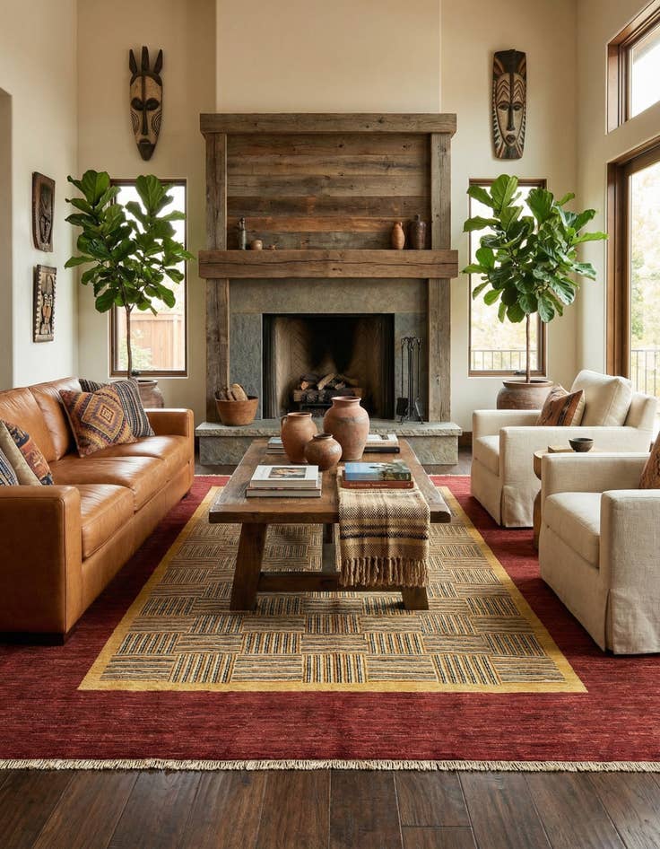 Detail image of  6' 7 x 9' 9 Juma Wool Rug