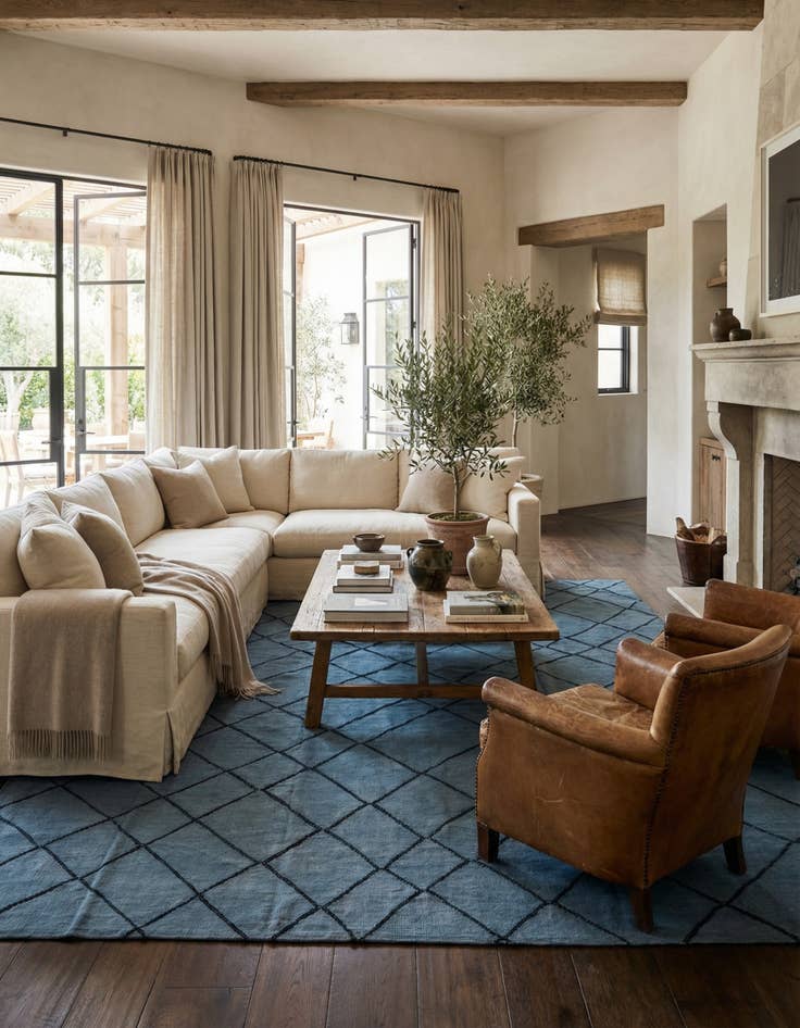 Detail image of  10' 6 x 13' 3  Hand Woven Moroccan Wool Rug