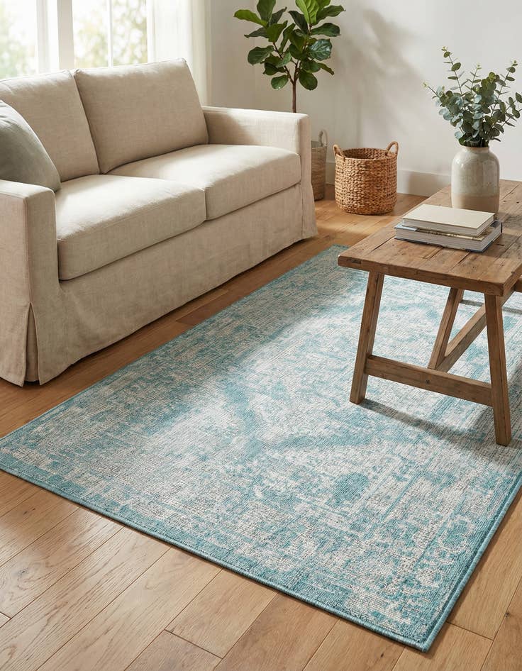 Detail image of  3' x 5' 3  Washable Traditional Indoor / Outdoor Rug