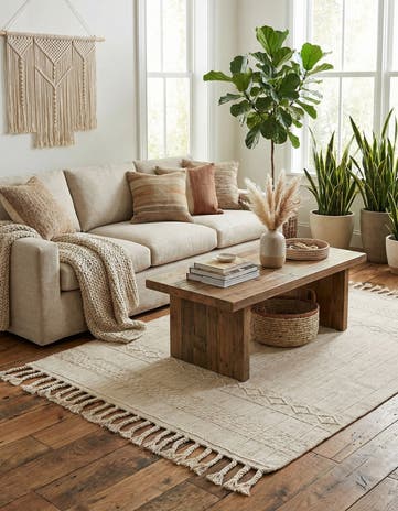 5' 1 x 8' Easy-Clean Eco Bohemian Indoor / Outdoor Rug