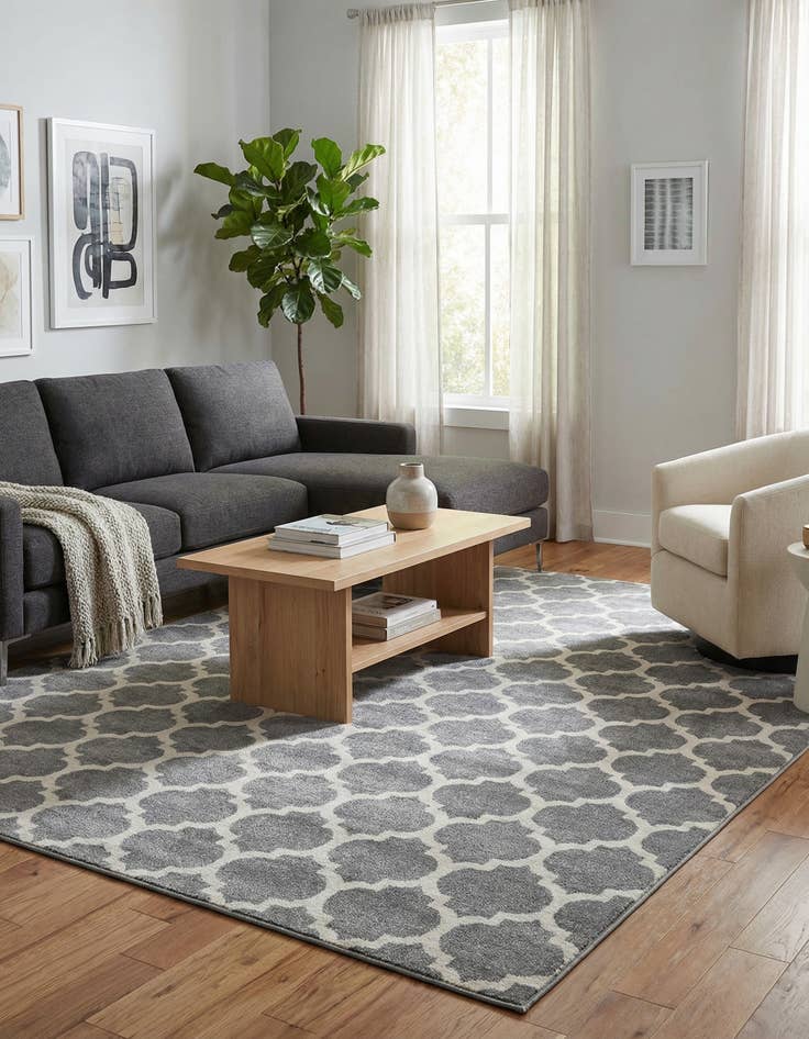 Detail image of  10' 6 x 16' 5 Lattice Rug