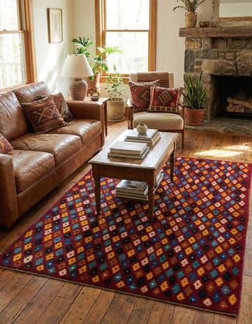 4' 3 x 5' 7 Hand Knotted Balouch Wool Rug
