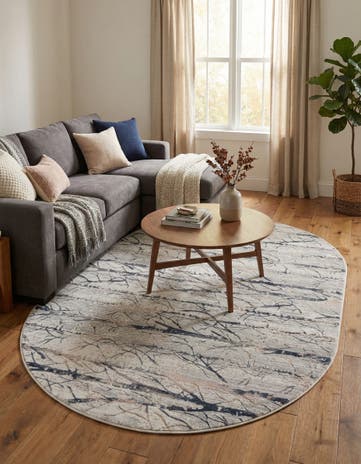Gray Finsbury Oval Rug