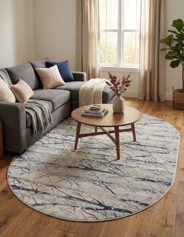 Gray Finsbury Oval Rug