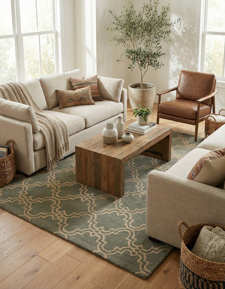 Detail image of 5' x 8' Luna Wool Rug