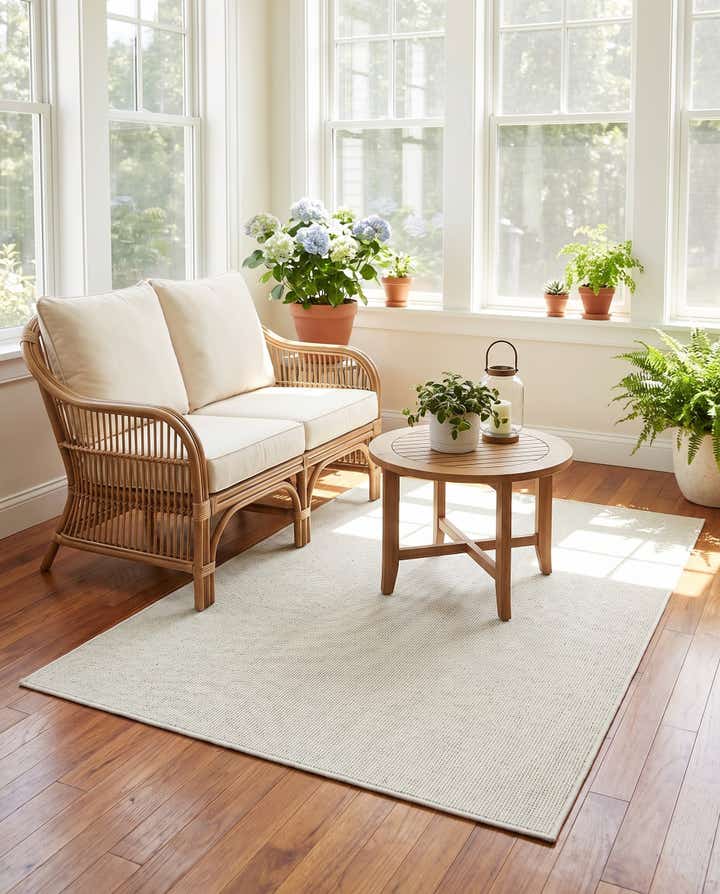 5' 3 x 8' Easy-Clean Solid Indoor / Outdoor Rug